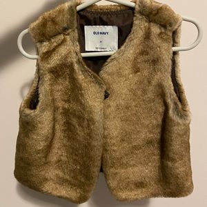 Old Navy toddler girls furry vest 3t